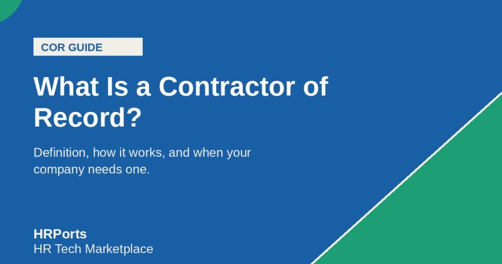 What Is a Contractor of Record